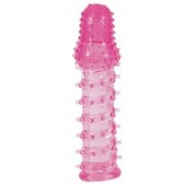 Розовая насадка с нежными шипами - 13,5 см. - Toyfa Basic - в Новочебоксарске купить с доставкой