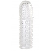 Прозрачная закрытая гелевая насадка - 13,5 см. - Toyfa Basic - в Новочебоксарске купить с доставкой