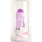 Фиолетовая гелевая насадка с шипами - 13 см. - Toyfa Basic - в Новочебоксарске купить с доставкой