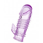 Фиолетовая насадка с коготком и шипами - 13 см. - Toyfa Basic - в Новочебоксарске купить с доставкой