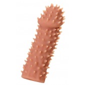 Телесная насадка на фаллос с имитацией шипов KOKOS Extreme Sleeve 07 - 14,7 см. - KOKOS - в Новочебоксарске купить с доставкой