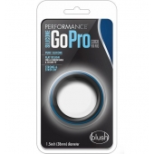 Черно-синее эрекционное кольцо Silicone Go Pro Cock Ring - Blush Novelties - в Новочебоксарске купить с доставкой