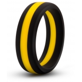 Черно-желтое силиконовое эрекционное кольцо Silicone Go Pro Cock Ring - Blush Novelties - в Новочебоксарске купить с доставкой