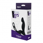 Черный вибромассажер простаты P-PLEASER W ERECTION ENHANCE - Dream Toys - в Новочебоксарске купить с доставкой