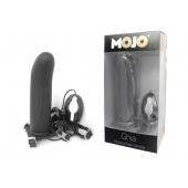Черный страпон с вибратором Mojo Ghia - Seven Creations - купить с доставкой в Новочебоксарске