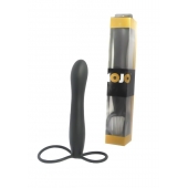 Черная насадка на пенис для двойной стимуляции Mojo BlackJack - 15 см. - Seven Creations - в Новочебоксарске купить с доставкой