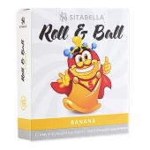 Стимулирующий презерватив-насадка Roll   Ball Banana - Sitabella - купить с доставкой в Новочебоксарске