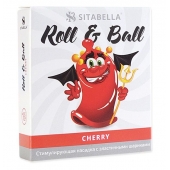 Стимулирующий презерватив-насадка Roll   Ball Cherry - Sitabella - купить с доставкой в Новочебоксарске