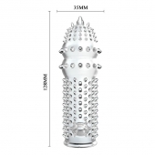 Закрытая прозрачная насадка Crystal sleeve - 14,2 см. - Erowoman-Eroman - в Новочебоксарске купить с доставкой