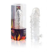 Закрытая прозрачная рельефная насадка Crystal sleeve - 13 см. - Erowoman-Eroman - в Новочебоксарске купить с доставкой