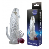 Закрытая прозрачная вибронасадка на пенис Crystal Sleeve Vibe - Erowoman-Eroman - в Новочебоксарске купить с доставкой