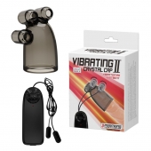 Дымчатая насадка-мастурбатор с вибрацией Vibrating Crystal Cap II - Baile - в Новочебоксарске купить с доставкой