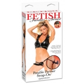 Черный податливый страпон Posable Partner Strap-On - 17,8 см. - Pipedream - купить с доставкой в Новочебоксарске