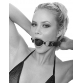 Черный кляп с дырочками Breathable Ball Gag - Pipedream - купить с доставкой в Новочебоксарске