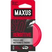 Ультратонкие презервативы в железном кейсе MAXUS Sensitive - 3 шт. - Maxus - купить с доставкой в Новочебоксарске