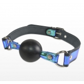 Кляп-шарик на чёрно-синих ремешках - Sitabella - купить с доставкой в Новочебоксарске
