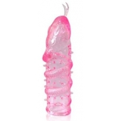 Закрытая рельефная насадка Crystal sleeve snakes в виде змеи с усиками - 14 см. - Erowoman-Eroman - в Новочебоксарске купить с доставкой