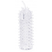 Закрытая рельефная насадка Crystal sleeve с усиками - 12 см. - Erowoman-Eroman - в Новочебоксарске купить с доставкой