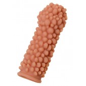 Телесная реалистичная насадка KOKOS Extreme Sleeve 08 с дополнительной стимуляцией - 12,7 см. - KOKOS - в Новочебоксарске купить с доставкой