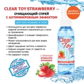 Очищающий спрей для игрушек CLEAR TOY Strawberry - 100 мл. - Биоритм - купить с доставкой в Новочебоксарске