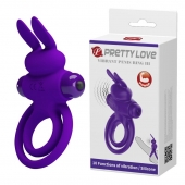Фиолетовое эрекционное кольцо с вибростимуляцией клитора Vibrant Penis Ring III - Baile - в Новочебоксарске купить с доставкой