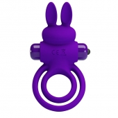 Фиолетовое эрекционное кольцо с вибростимуляцией клитора Vibrant Penis Ring III - Baile - в Новочебоксарске купить с доставкой