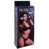 Черные кожаные наручники Naila - Rebelts - купить с доставкой в Новочебоксарске