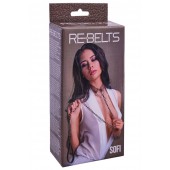 Коричневый поводок и чокер с кольцом Sofi - Rebelts - купить с доставкой в Новочебоксарске