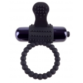 Черное эрекционное виброкольцо Vibrating Silicone Super Ring - Pipedream - в Новочебоксарске купить с доставкой