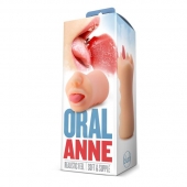 Телесный мастурбатор-ротик с язычком Oral Anne - Blush Novelties - в Новочебоксарске купить с доставкой