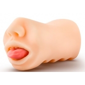 Телесный мастурбатор-ротик с язычком Oral Anne - Blush Novelties - в Новочебоксарске купить с доставкой