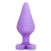 Фиолетовая анальная пробка Naughty Candy Heart Do Me Now - 8,9 см. - Blush Novelties - купить с доставкой в Новочебоксарске