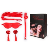 Пикантный набор БДСМ из 4 предметов в красном цвете - Notabu - купить с доставкой в Новочебоксарске