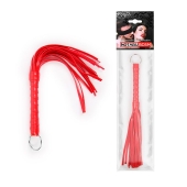 Красная плеть с рукоятью в оплетке - 28 см. - Notabu - купить с доставкой в Новочебоксарске