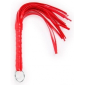 Красная плеть с рукоятью в оплетке - 28 см. - Notabu - купить с доставкой в Новочебоксарске
