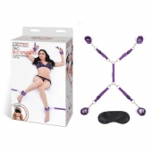 Фиолетовый набор фиксаций на кровати Classic Bedspreader - Lux Fetish - купить с доставкой в Новочебоксарске