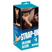 Силиконовый полый страпон на ремнях Silicone Strap-on - 16 см. - Orion - купить с доставкой в Новочебоксарске