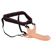 Силиконовый полый страпон на ремнях Silicone Strap-on - 16 см. - Orion - купить с доставкой в Новочебоксарске