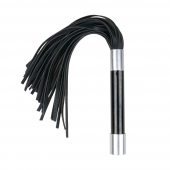 Черная плеть Easytoys Flogger With Metal Grip - 38 см. - Easy toys - купить с доставкой в Новочебоксарске