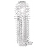 Закрытая прозрачная насадка на пенис с шипиками Nubby Sleeve - 14,5 см. - Chisa - в Новочебоксарске купить с доставкой