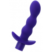 Синий анальный вибратор с загнутой головкой ADORE - 15 см. - ToyFa