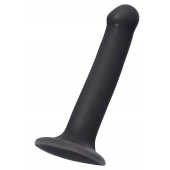 Черный фаллос на присоске Silicone Bendable Dildo M - 18 см. - Strap-on-me - купить с доставкой в Новочебоксарске