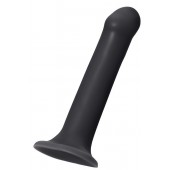 Черный фаллос на присоске Silicone Bendable Dildo L - 19 см. - Strap-on-me - купить с доставкой в Новочебоксарске