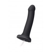 Черный фаллос с имитацией эякуляции Silicon Cum Dildo L - 19,6 см. - Strap-on-me - купить с доставкой в Новочебоксарске