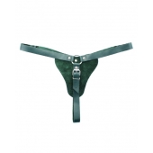 Изумрудные трусики с кольцом для страпона Ladys Arsenal - БДСМ Арсенал - купить с доставкой в Новочебоксарске