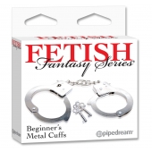 Металлические наручники Beginner s Metal Cuffs - Pipedream - купить с доставкой в Новочебоксарске