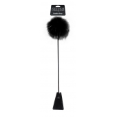 Черный стек Feather Crop с пуховкой на конце - 53,3 см. - Pipedream - купить с доставкой в Новочебоксарске