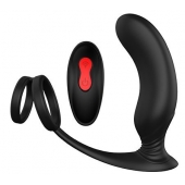 Черный массажер простаты REMOTE P-PLEASER - Dream Toys - в Новочебоксарске купить с доставкой