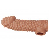 Насадка на фаллос с бугорками - 17,6 см. - KOKOS - в Новочебоксарске купить с доставкой