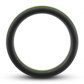 Черно-зеленое эрекционное кольцо Silicone Go Pro Cock Ring - Blush Novelties - в Новочебоксарске купить с доставкой